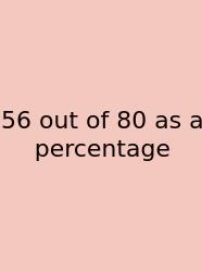 56 Out Of 80 As A Percentage
