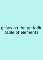 Gases On The Periodic Table Of Elements