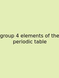 Group 4 Elements Of The Periodic Table