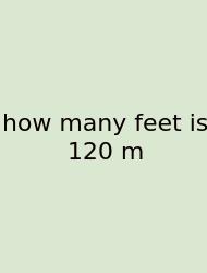 How Many Feet Is 120 M