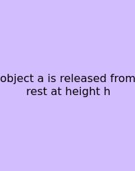 Object A Is Released From Rest At Height H