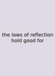 The Laws Of Reflection Hold Good For