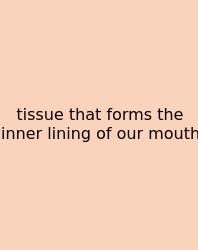 Tissue That Forms The Inner Lining Of Our Mouth