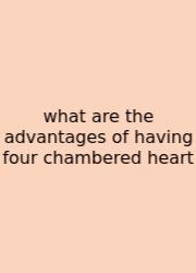 What Are The Advantages Of Having Four Chambered Heart