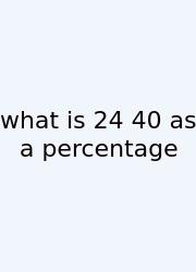 What Is 24 40 As A Percentage
