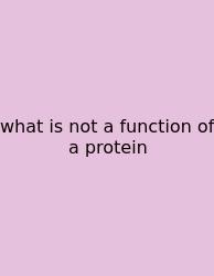 What Is Not A Function Of A Protein