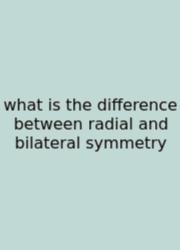 What Is The Difference Between Radial And Bilateral Symmetry