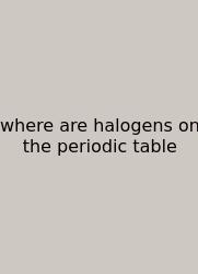 Where Are Halogens On The Periodic Table
