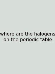 Where Are The Halogens On The Periodic Table