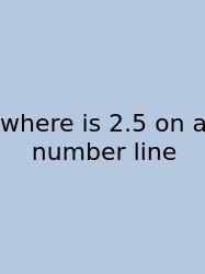 Where Is 2.5 On A Number Line
